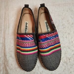 INKKAS Colorful Rainbow Espadillas/Loafer/Sneaker Slip-on Boho Hippie Shoe